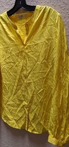 Boden Silk Blend Polka Dot Yellow Blouse Top